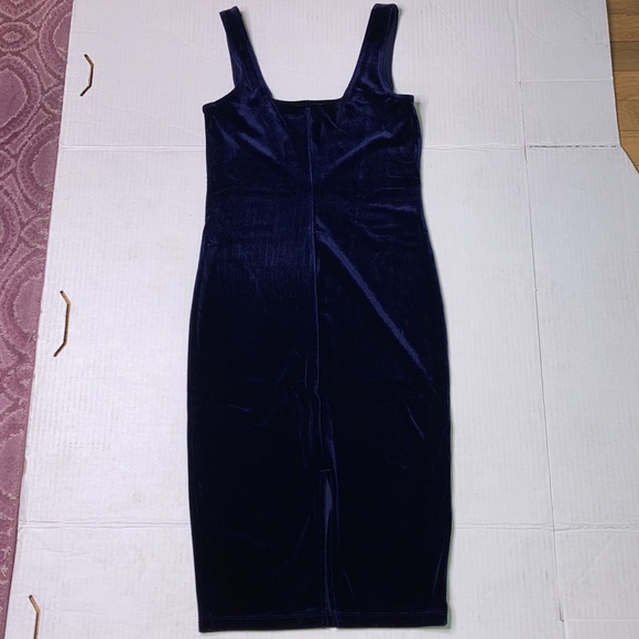 SOLD Bardot Deep Blue Velvet Tank Style Dress NEW - Picture 6 of 6